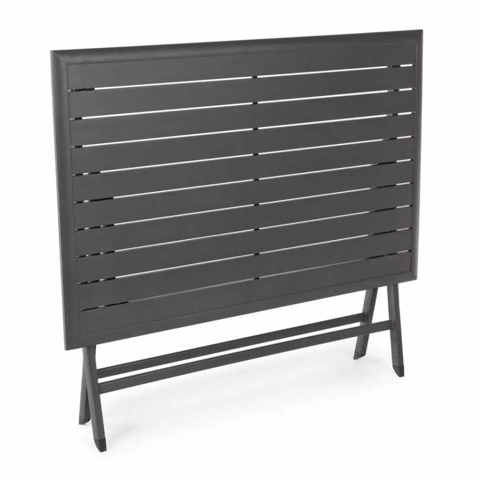 Outdoor Dining Table in Aluminium with Folding Structure - Hunt Viadurini