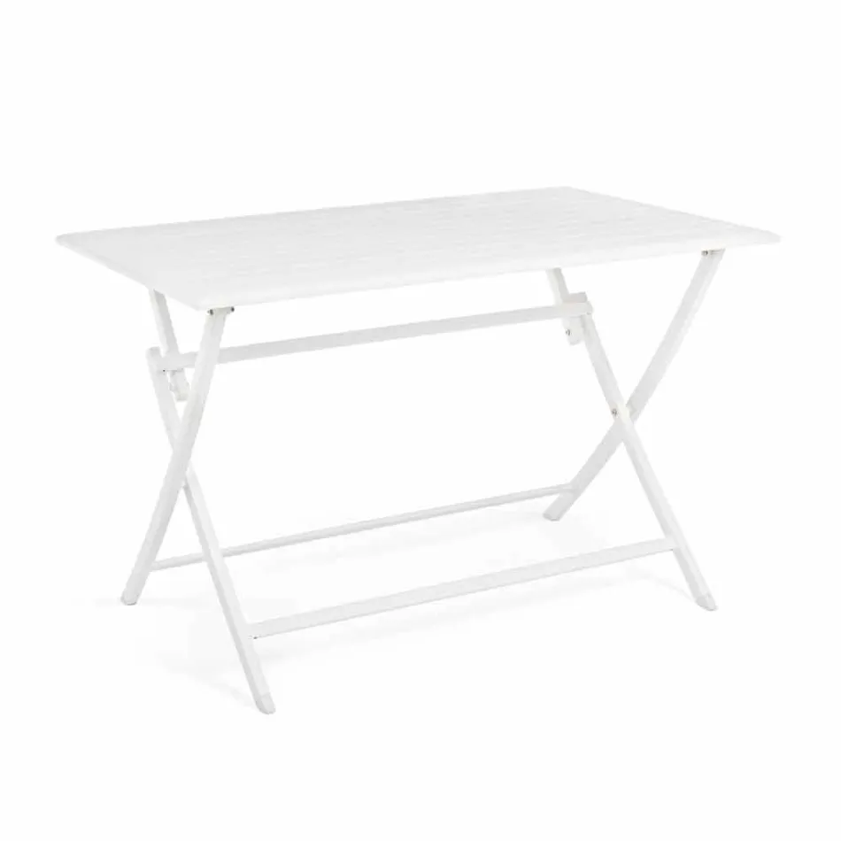 Outdoor Dining Table in Aluminium with Folding Structure - Hunt Viadurini