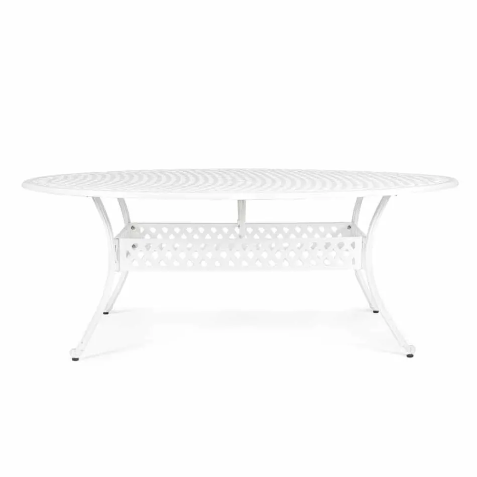 Outdoor Dining Table in White or Anthracite Painted Aluminium - Quick Viadurini