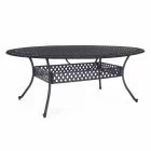 Outdoor Dining Table in White or Anthracite Painted Aluminium - Quick Viadurini