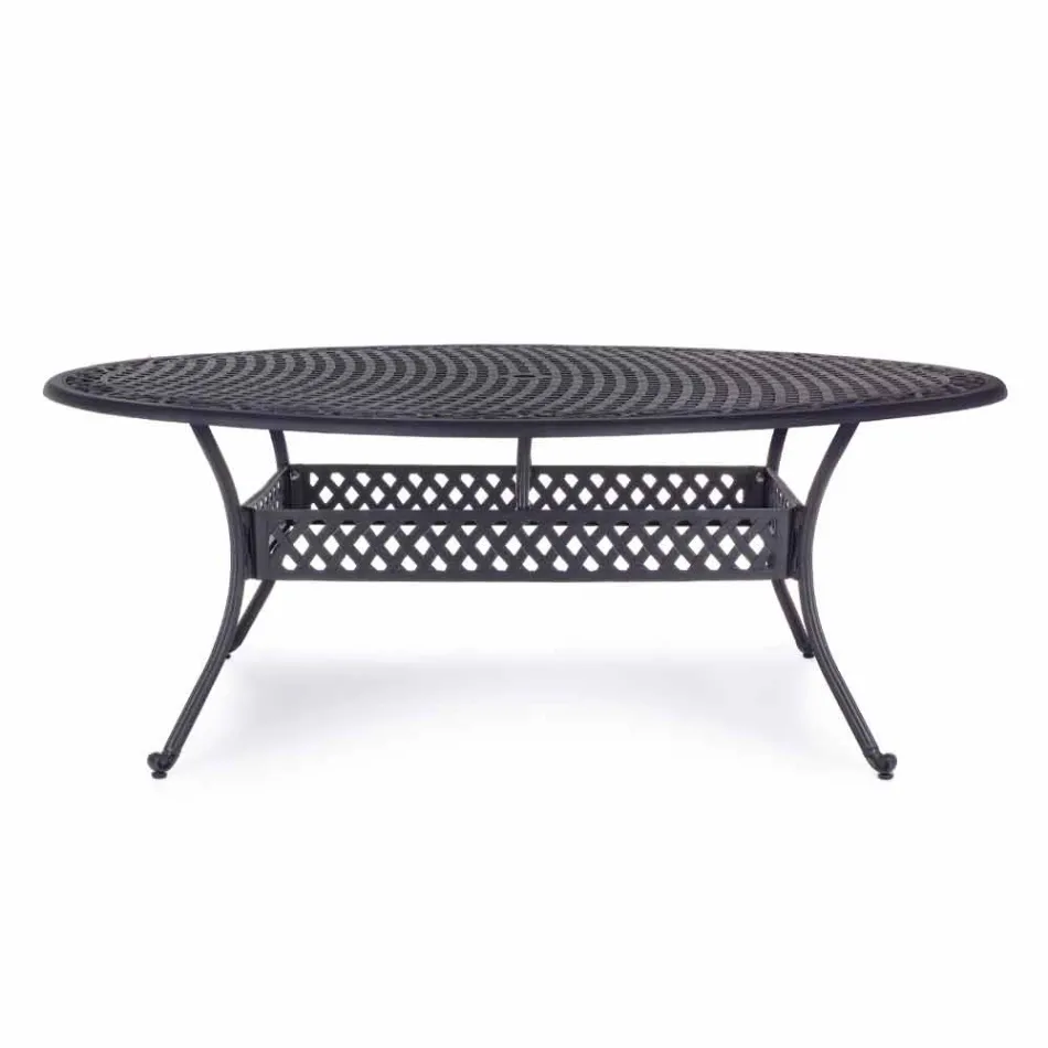 Outdoor Dining Table in White or Anthracite Painted Aluminium - Quick Viadurini