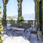 Outdoor Dining Table in White or Anthracite Painted Aluminium - Quick Viadurini