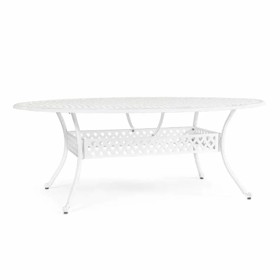 Outdoor Dining Table in White or Anthracite Painted Aluminium - Quick Viadurini