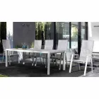 Outdoor Dining Table in Ceramic and Aluminium, Homemotion - Salem Viadurini