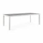 Outdoor Dining Table in Ceramic and Aluminium, Homemotion - Salem Viadurini