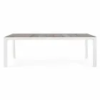 Outdoor Dining Table in Ceramic and Aluminium, Homemotion - Salem Viadurini