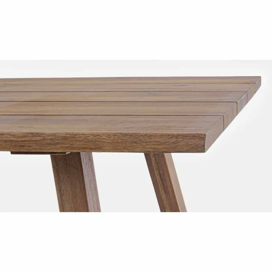 Outdoor Dining Table in Acacia Wood Oil Finish - Leonard Viadurini