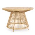 Garden Dining Table in Aluminium and Teak Top-Svlk - Matter