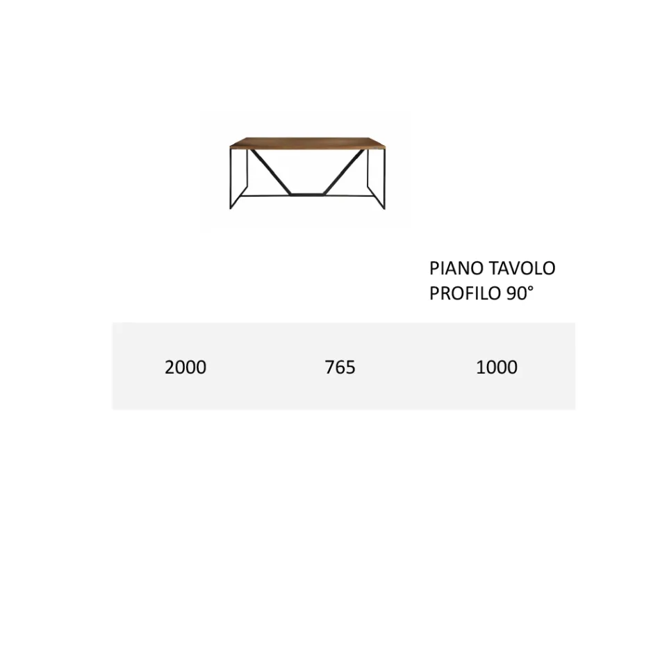 Dining Table Top in Solid Blockboard Made in Italy - Adelio Viadurini
