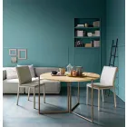 Modern Folding Dining Table in Wood and Metal Made in Italy - Menelao Viadurini