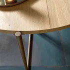 Modern Folding Dining Table in Wood and Metal Made in Italy - Menelao Viadurini