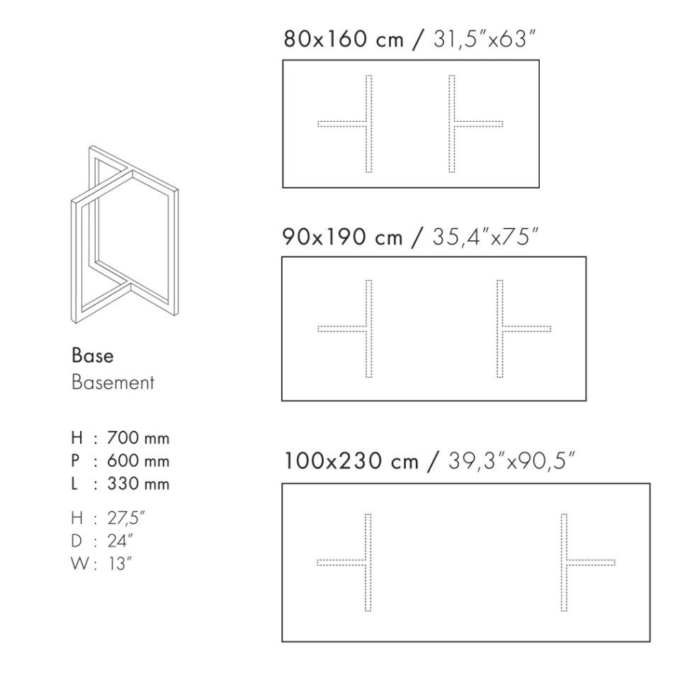 Rectangular Dining Table in Porcelain Stoneware Made in Italy - Emilio Viadurini