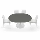 Round Extendable Dining Table up to 170 cm Made in Italy - Dollars Viadurini