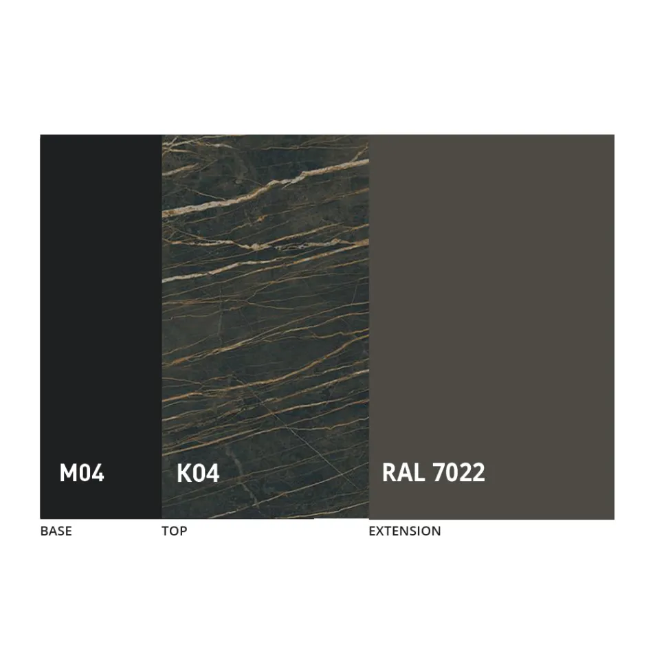 Round Extendable Dining Table in Laminam Ceramic Made in Italy - Lupetto Viadurini