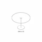Round Dining Table with Extralight Glass Top Made in Italy - Dolce Viadurini