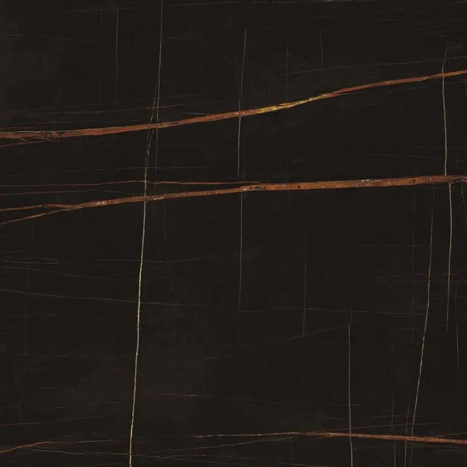 Round Design Dining Table in Polished Stoneware and Wood Made in Italy - Madame Viadurini