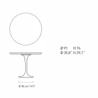 Round Dining Table in Marble and Painted Aluminium Made in Italy - Superb Viadurini