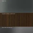 Round Dining Table in Smoked Glass with Wooden Base Made in Italy - Rondo Viadurini