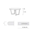 Round Dining Table Metal and Laminated Hpl Made in Italy - Bastiano Viadurini