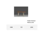 Dining Table Structure in Iron and Solid Wood Made in Italy - Romino Viadurini