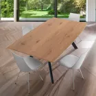 Lounge table with steel legs and MDF top - Terullio Viadurini