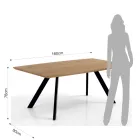 Lounge table with steel legs and MDF top - Terullio Viadurini