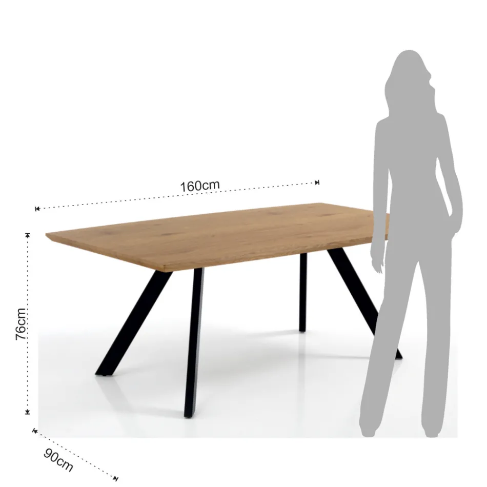 Lounge table with steel legs and MDF top - Terullio Viadurini
