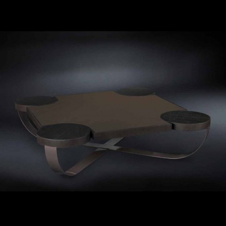 designer coffee table in dark oak Drummond Viadurini