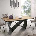 Lounge Table 200x100 in Oak Veneer and Metal - Cross