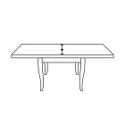 Lounge Table Extendable to 200 cm Made in Italy - Panas Viadurini