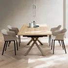 Extendable Lounge Table 260 or 300 cm in Metal and HPL - Borgo Viadurini