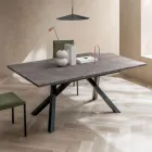 Extendable Lounge Table 260 or 300 cm in Metal and HPL - Borgo Viadurini
