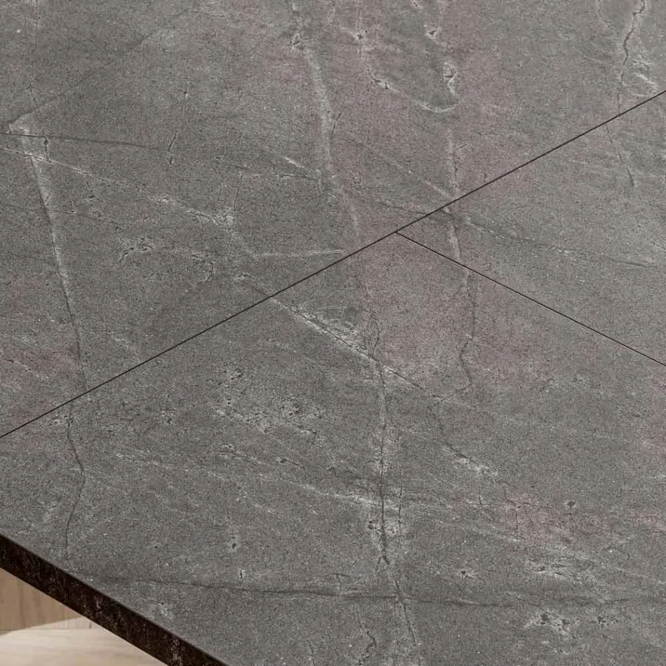 Extendable Lounge Table 260 or 300 cm in Metal and HPL - Borgo Viadurini