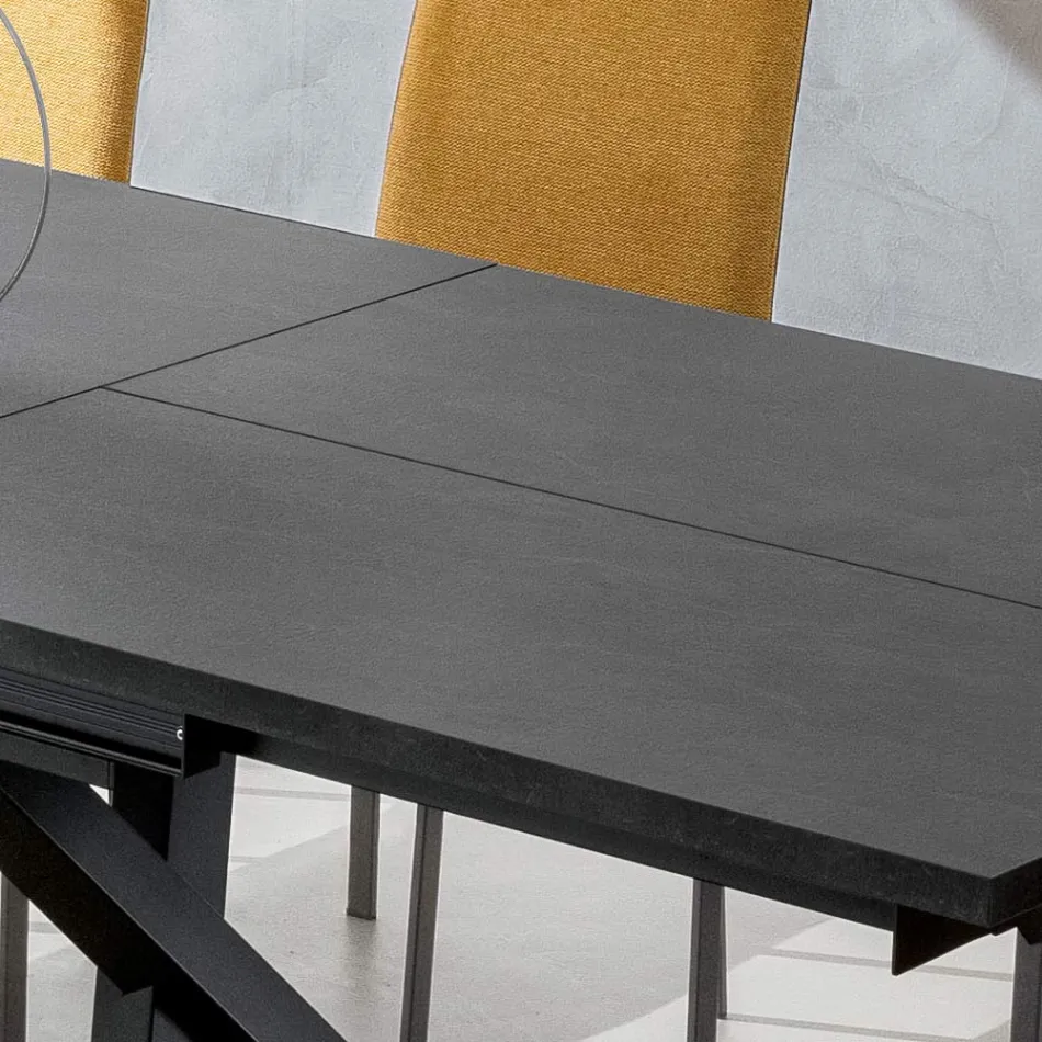 Extendable Lounge Table 260 or 300 cm in Metal and HPL - Borgo Viadurini