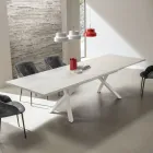 Extendable Lounge Table 260 or 300 cm in Metal and HPL - Borgo Viadurini
