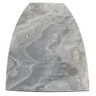 Extendable Lounge Table with Barrel-Shaped Top in Ceramic Made in Italy - Glasses Viadurini