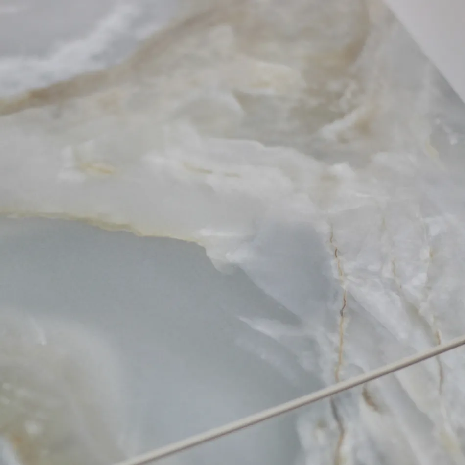 Extendable Lounge Table with Barrel-Shaped Top in Ceramic Made in Italy - Glasses Viadurini