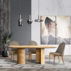 Lounge Table with Wooden Top and Base Made in Italy - Auction Viadurini