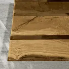 Lounge Table with Oak Top and Colored Epoxy Resin - Miklas Viadurini
