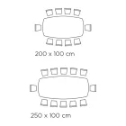 Fixed Lounge Table with Wooden Base Made in Italy - Equatore Viadurini