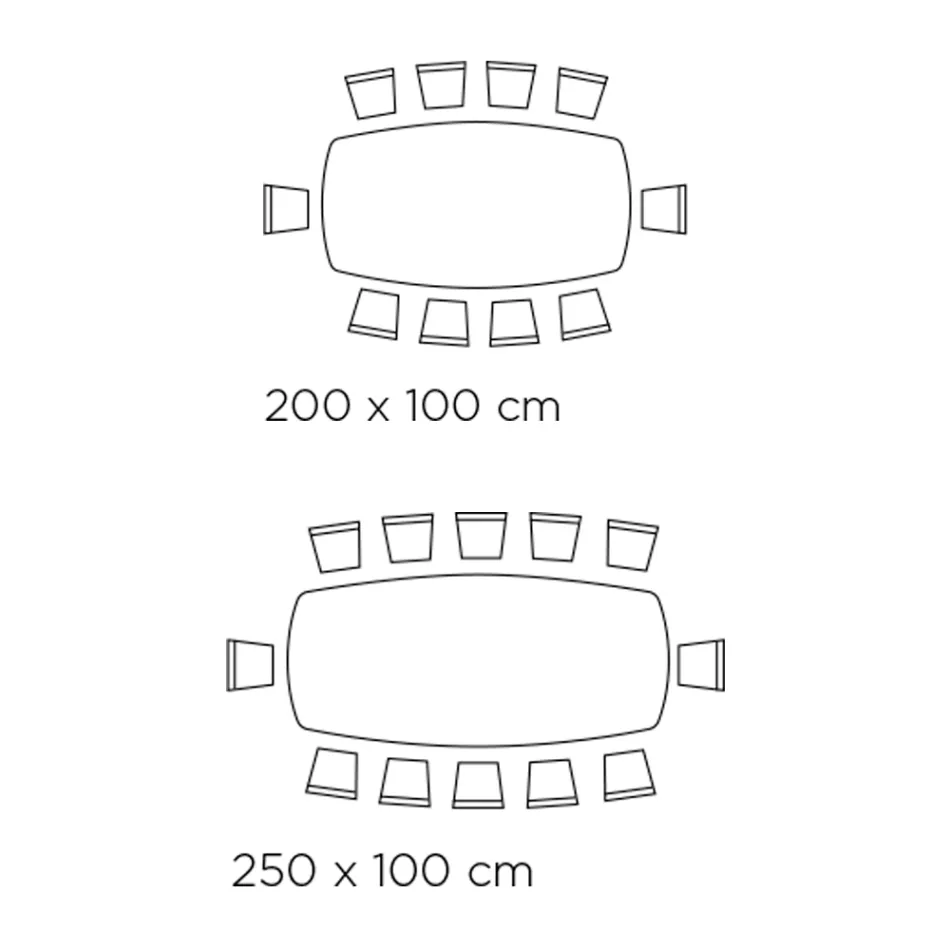 Fixed Lounge Table with Wooden Base Made in Italy - Equatore Viadurini