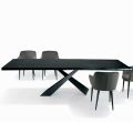 Fixed Lounge Table with Barked Edge Made in Italy - Ferie