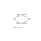 Fixed Lounge Table with Barrel-Shaped Top in Ceramic Made in Italy - Glasses Viadurini