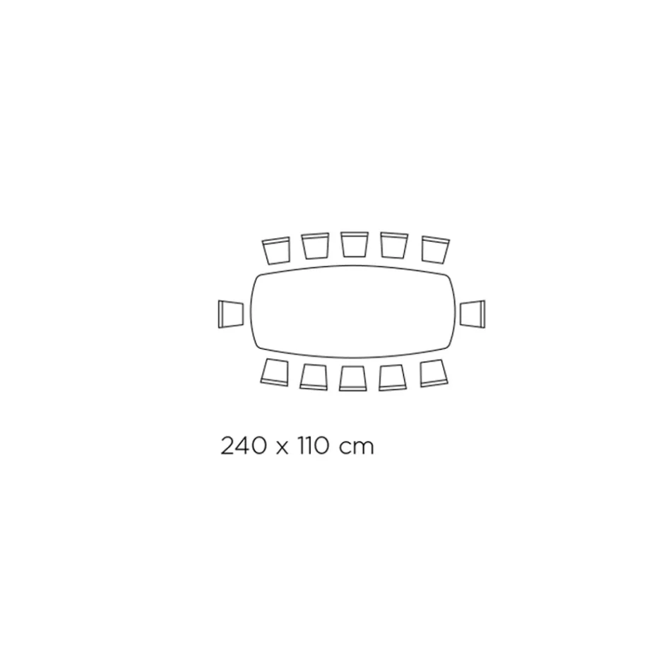 Fixed Lounge Table with Barrel-Shaped Top in Ceramic Made in Italy - Glasses Viadurini