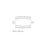 Fixed Lounge Table with Barrel-Shaped Top in Ceramic Made in Italy - Glasses Viadurini