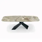 Fixed Lounge Table with Ceramic Top Made in Italy - Holidays Viadurini