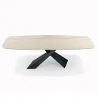 Fixed Lounge Table with Ceramic Top Made in Italy - Holidays Viadurini