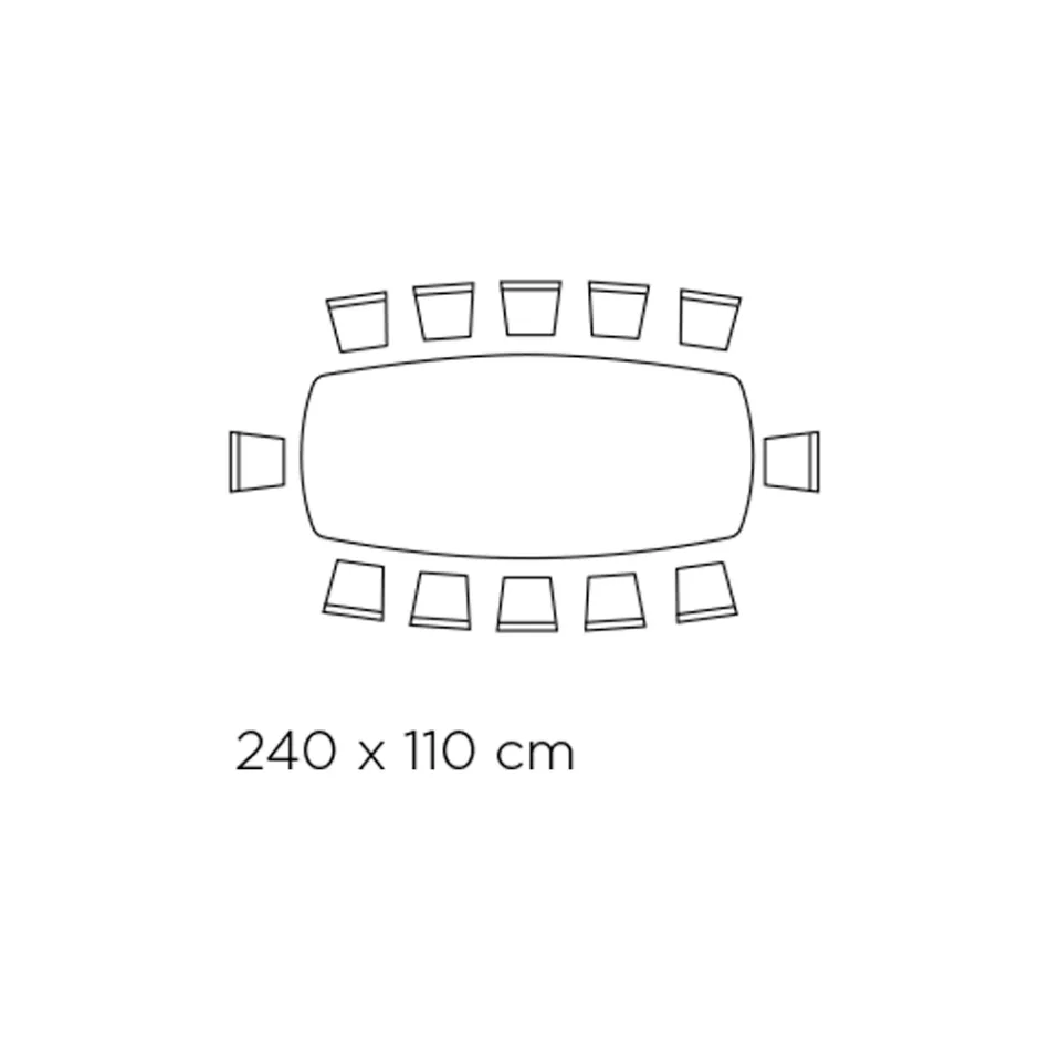 Fixed Lounge Table with Ceramic Top Made in Italy - Holidays Viadurini