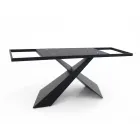 Fixed Lounge Table with Ceramic Top Made in Italy - Holidays Viadurini