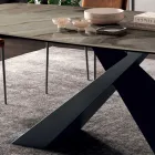 Fixed Lounge Table with Ceramic Top Made in Italy - Holidays Viadurini
